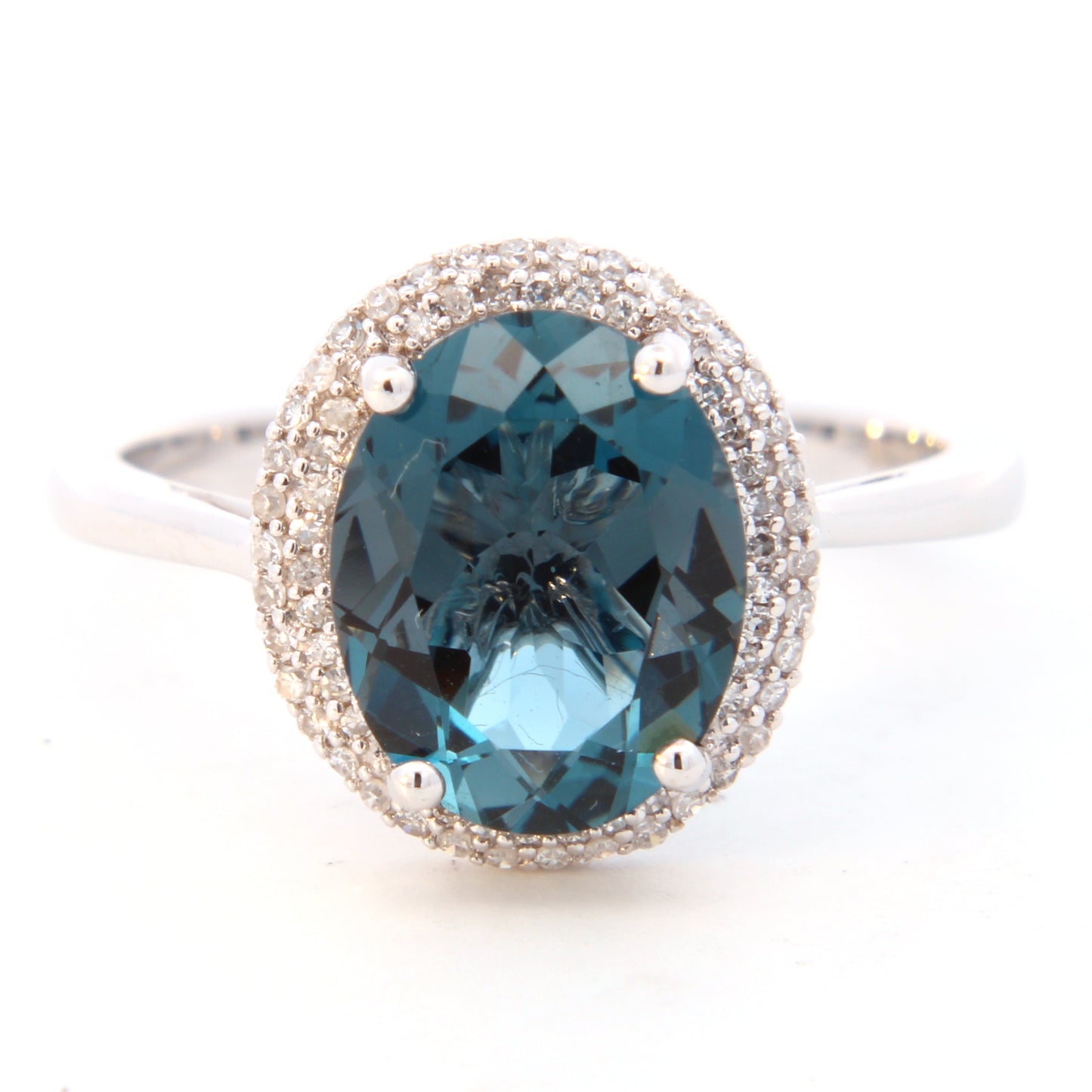 Topaz Halo Ring