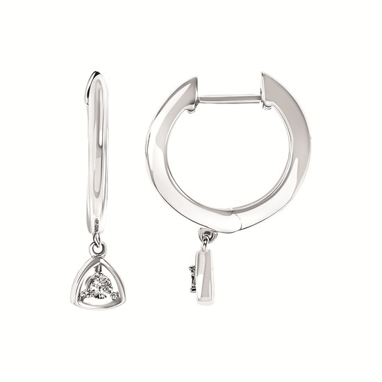Round Brilliant Diamonds Hoop Earrings