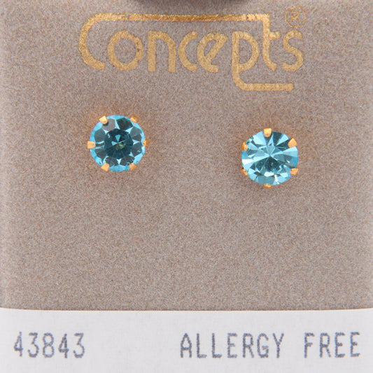 24K Gold Plated Surgical Stainless Steel 5mm March Stud