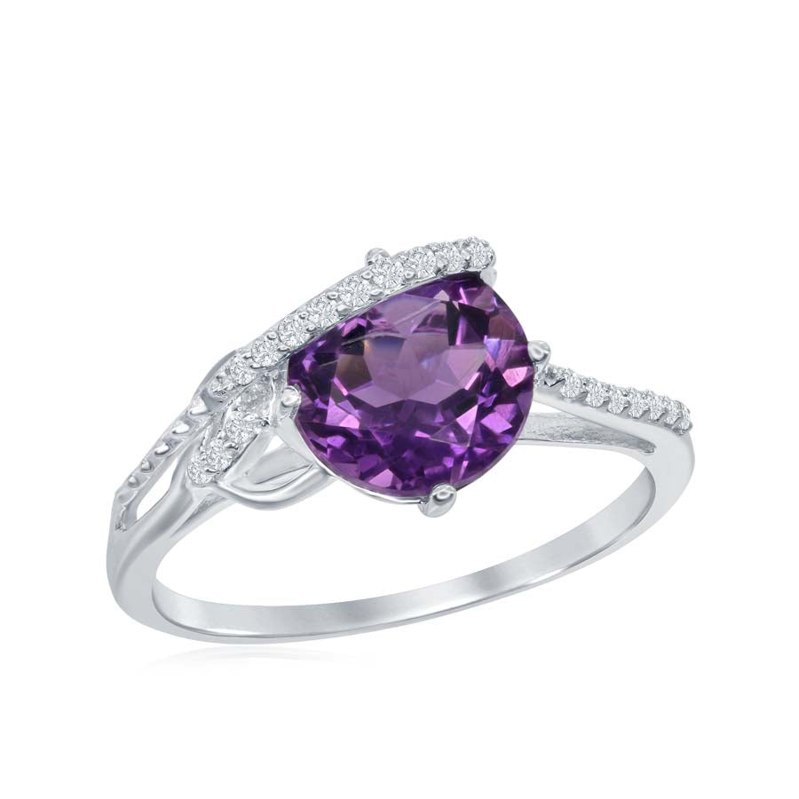 Amethyst Freeform Ring