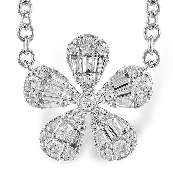 1/4 Cttw. Diamonds Flower Necklace