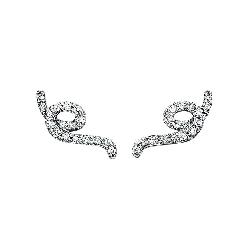 1/5 Cttw. Diamonds Swirl Earrings
