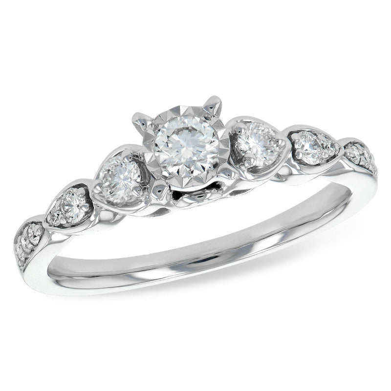 3/8 Cttw. Vintage Inspired Wedding Set