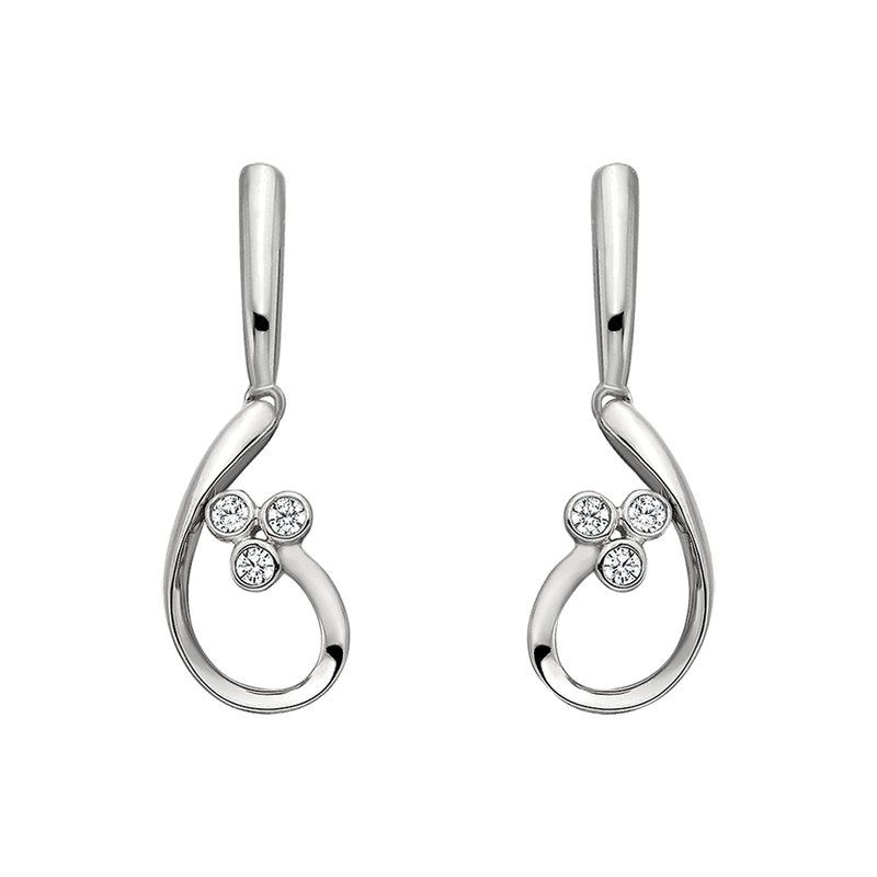 Round Brilliant Diamonds Dangle Earrings