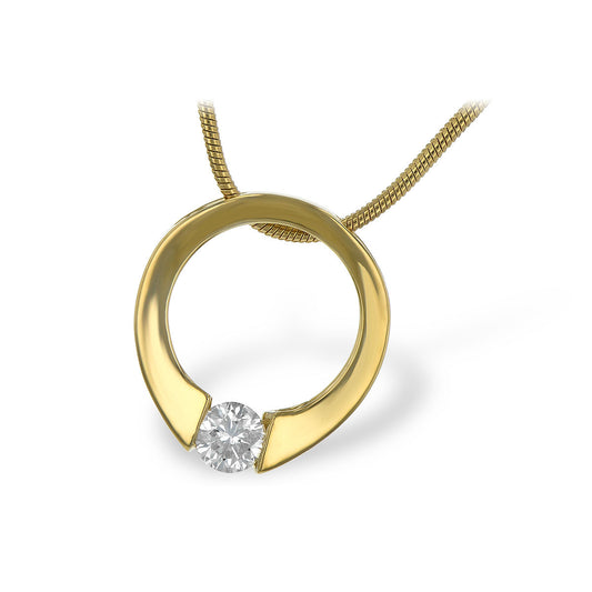 1/4 Cttw. Circle Pendant