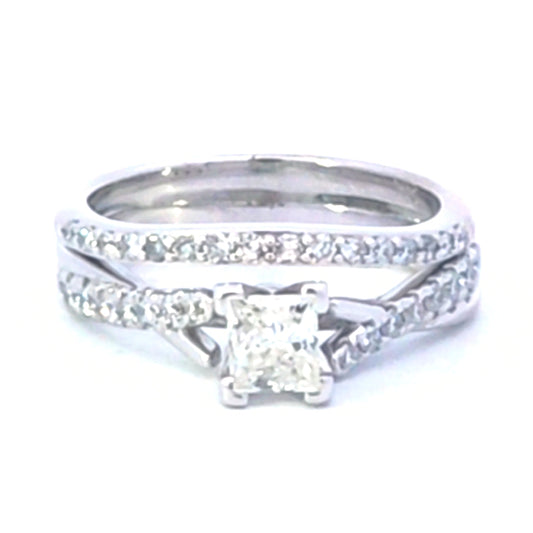 0.51CT Diamond Ring Wedding Set