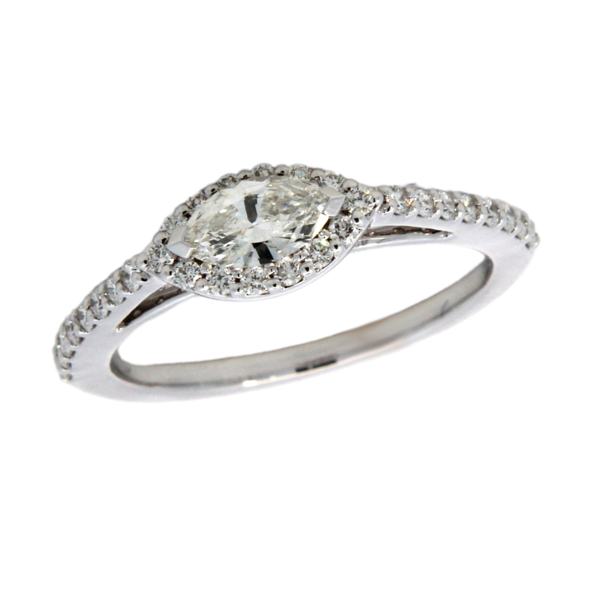 1/2 Cttw. Halo Engagement Ring