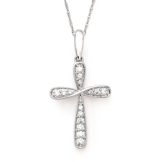 1/7 Cttw. Infinity Cross Pendant