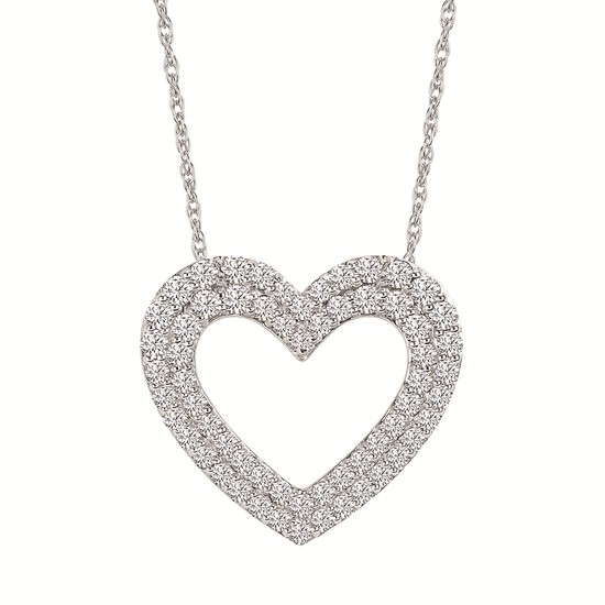 1CTW Slide Heart Pendant