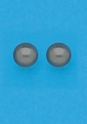 Surgical Stainless Steel Black Simulated Pearl Stud