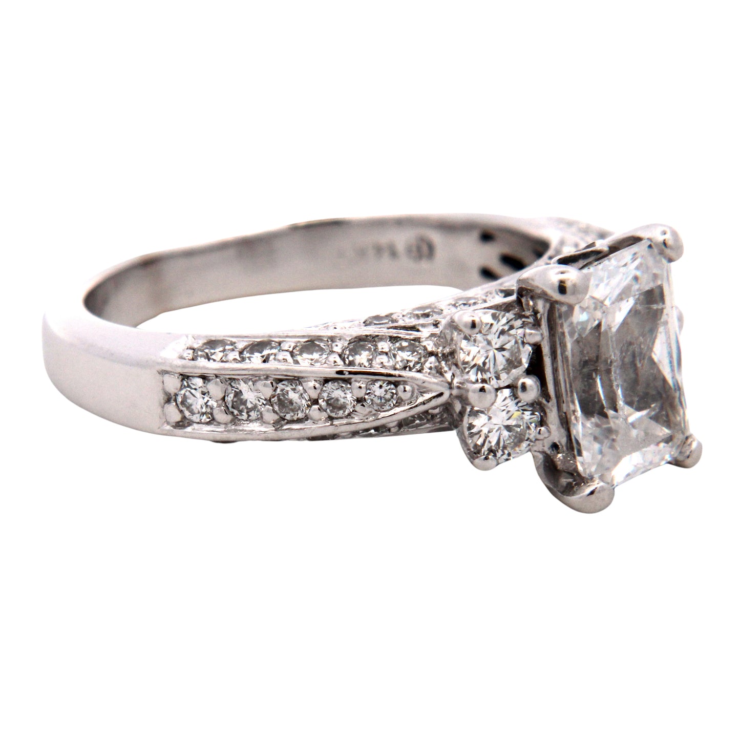 White Gold Accented Engagement Ring