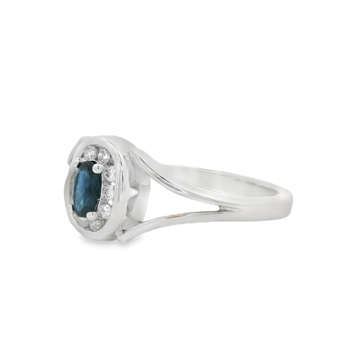 1/3 Cttw. Sapphire Halo Ring