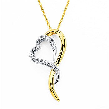 1/10 Cttw. Entwined Heart Pendant