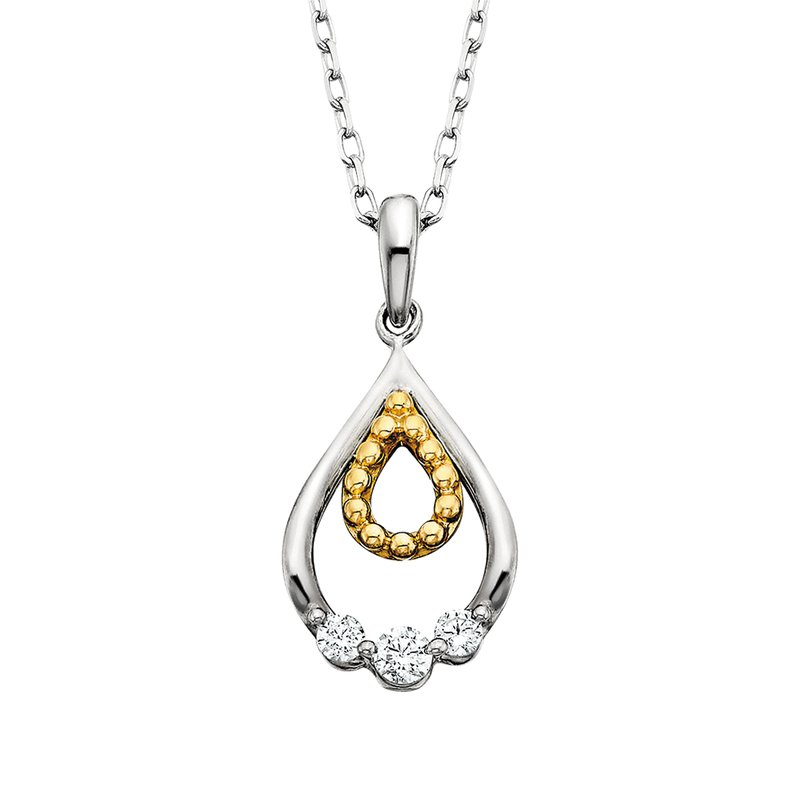 1/10 Cttw. Tear Drop Pendant