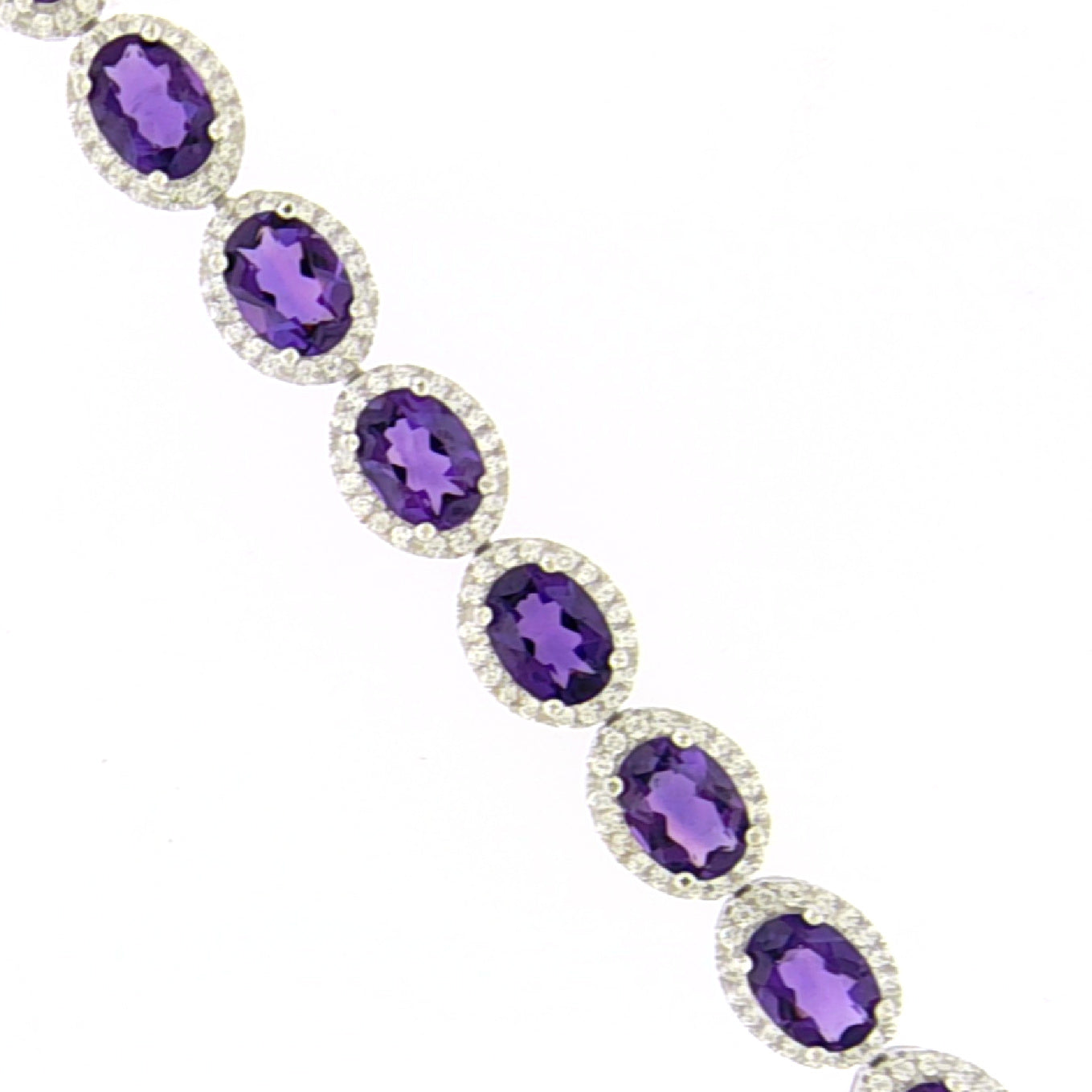 Oval Amethysts Link Bracelet