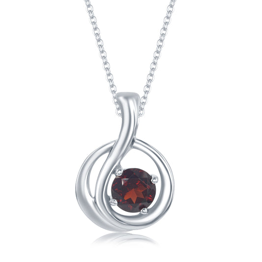 Garnet Drop Pendant