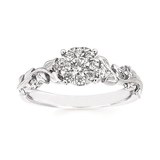 3/8 Cttw. Floral Wedding Set