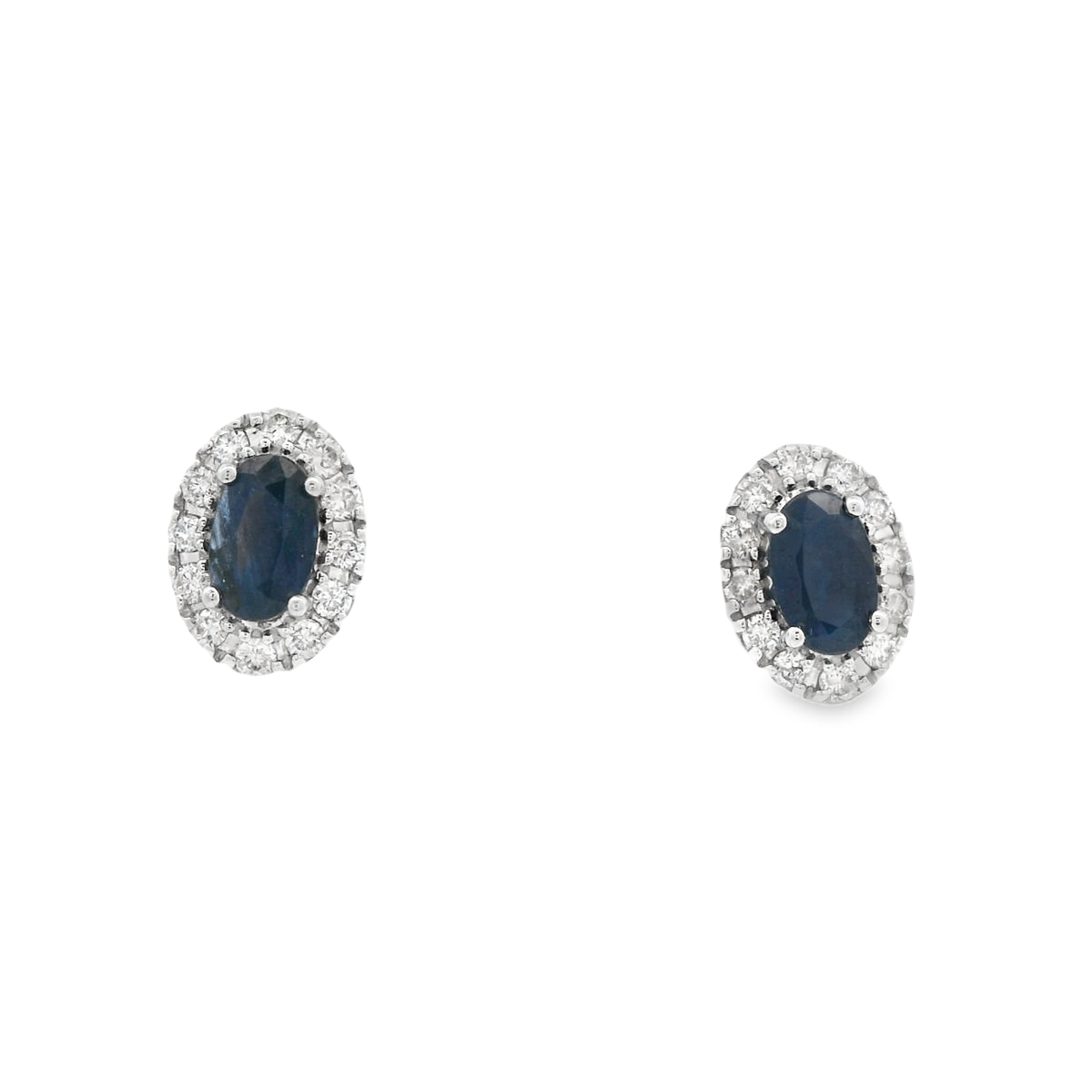 Oval Sapphires Stud Earrings