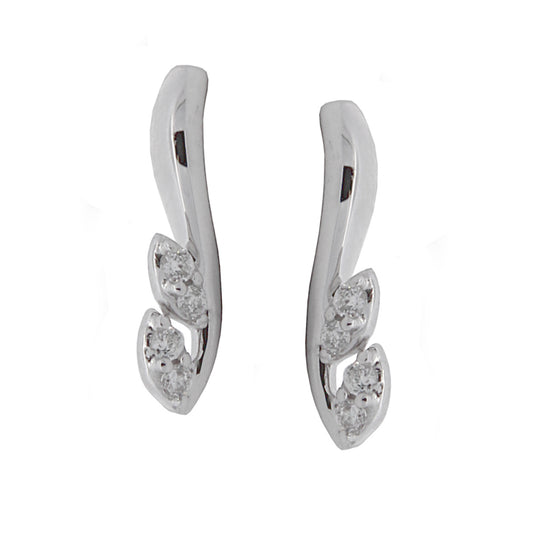 Diamonds Floral Earrings