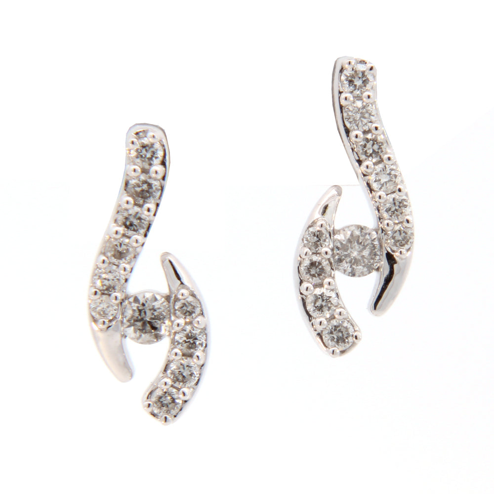 1/5 Cttw. Diamonds Bypass Earrings
