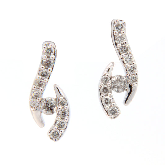 1/5 Cttw. Diamonds Bypass Earrings
