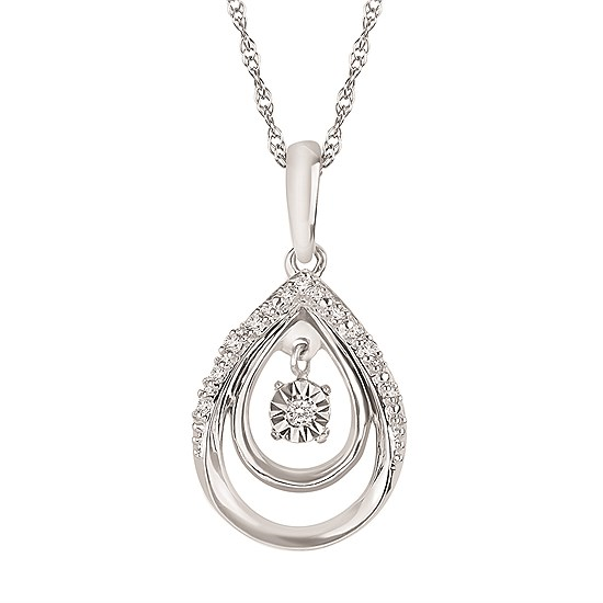 Shimmering Diamonds Diamond Dangle Pendant