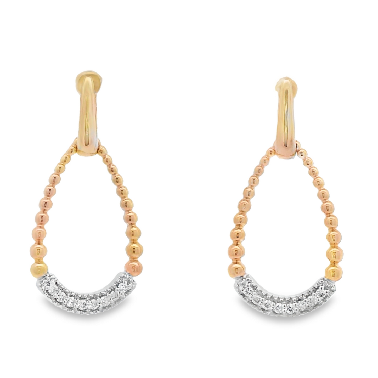 Diamonds Dangle Tear Drop Earrings