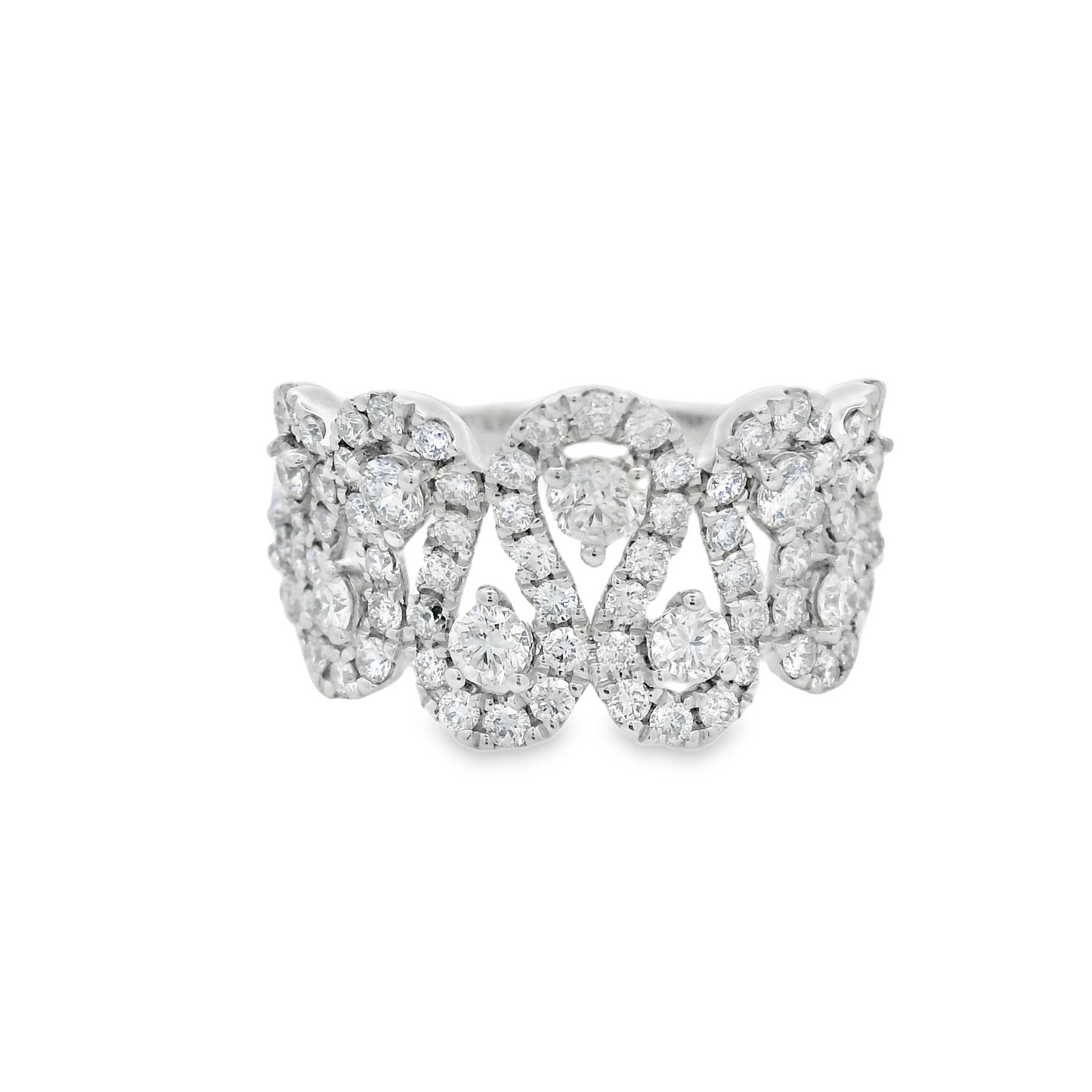 1-1/2 Cttw. Swirl LAB Diamond Ring