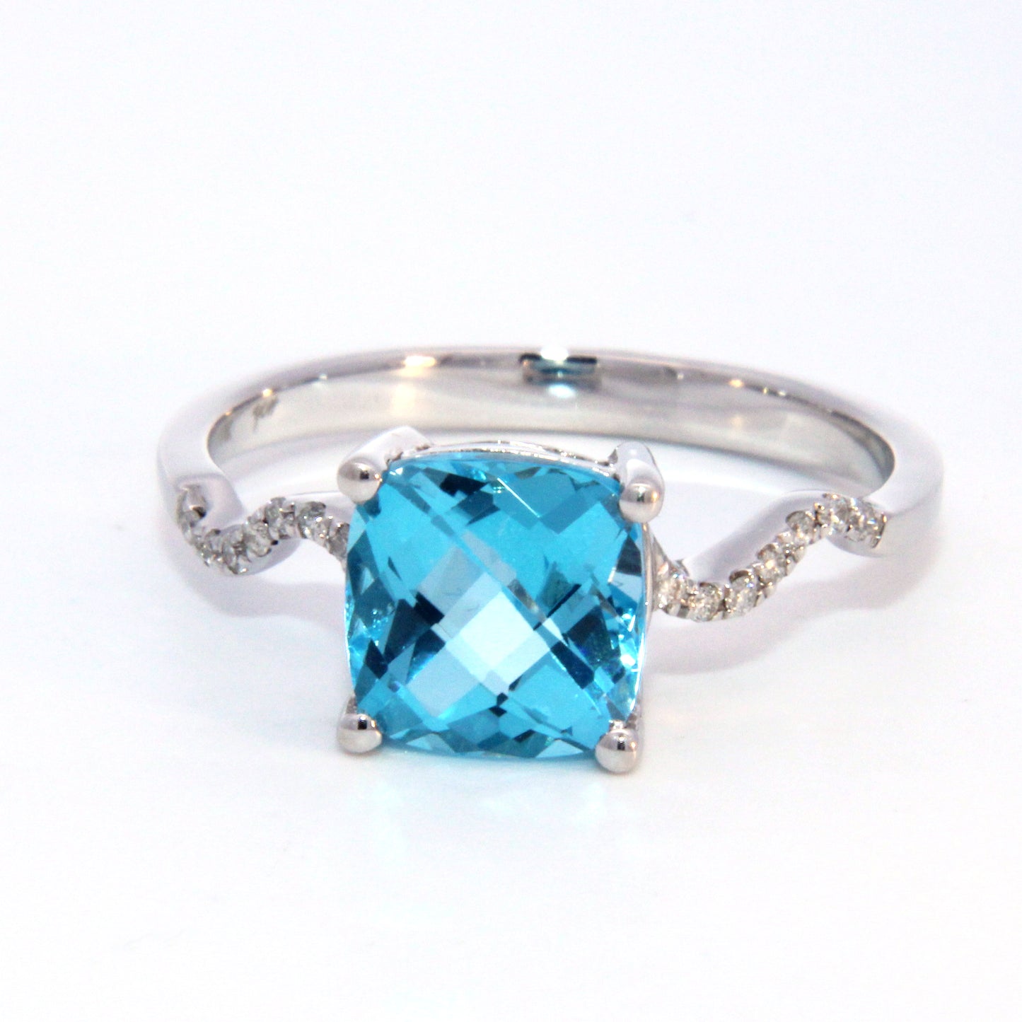 Cushion Topaz Fashion Ring