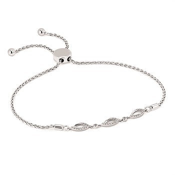 Round Brilliant Diamonds Woven Bracelet