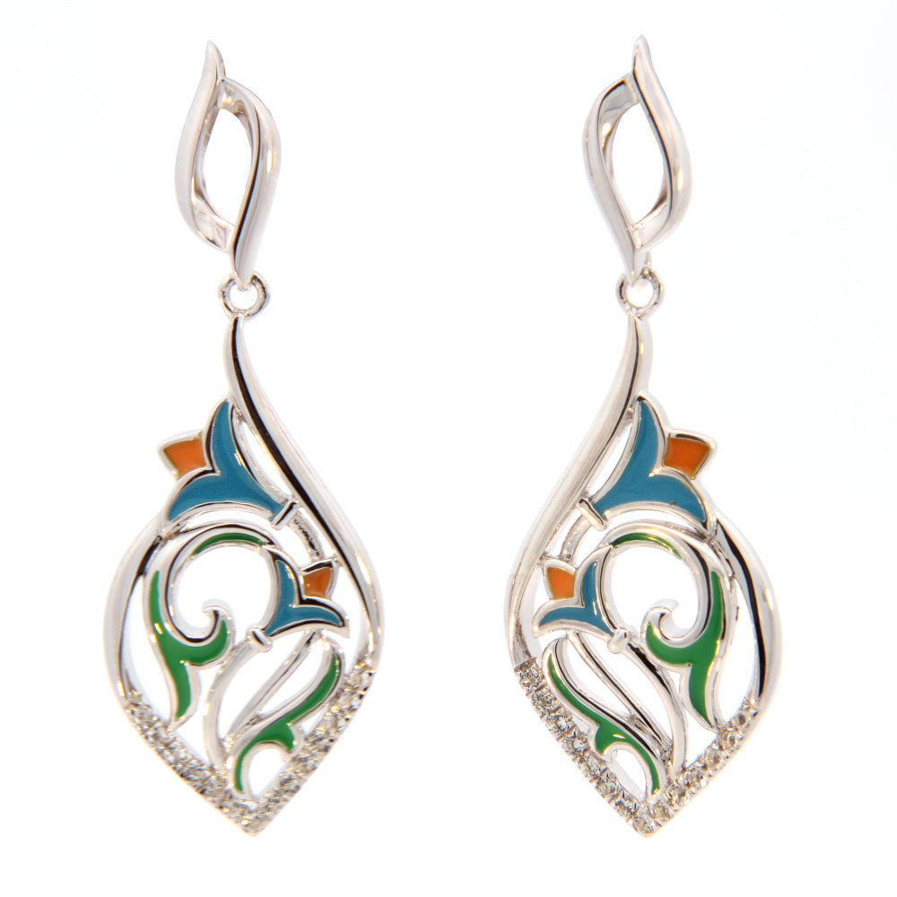 Round Topazes Dangle Earrings