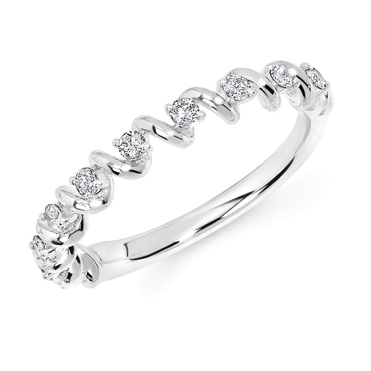 Round Brilliant Diamonds Swirl Fashion Ring