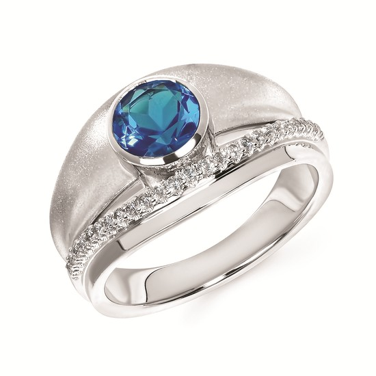 Topaz Geometric Ring