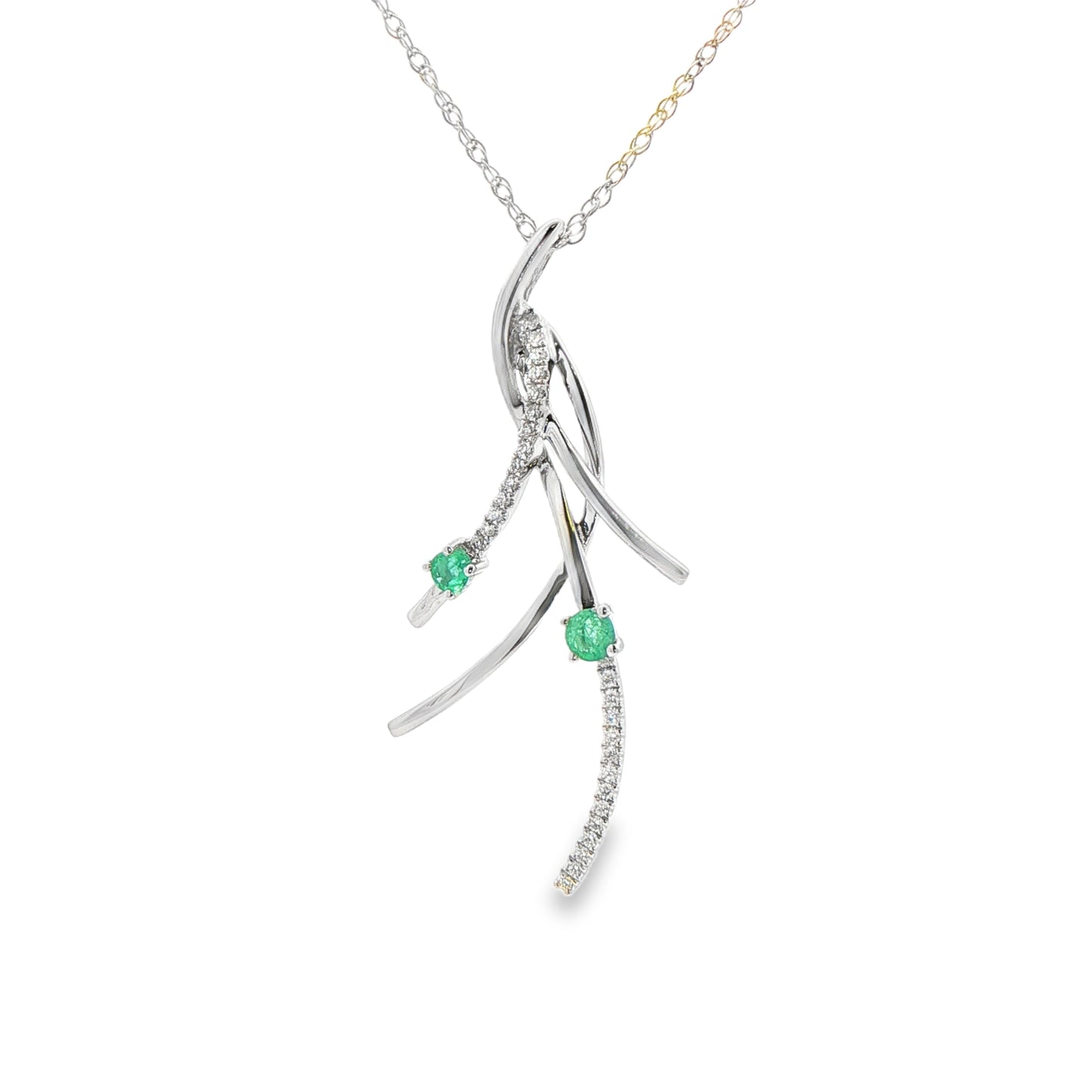 1/10 Cttw. Emeralds Pendant