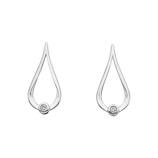 Round Brilliant Diamonds Drop Earrings
