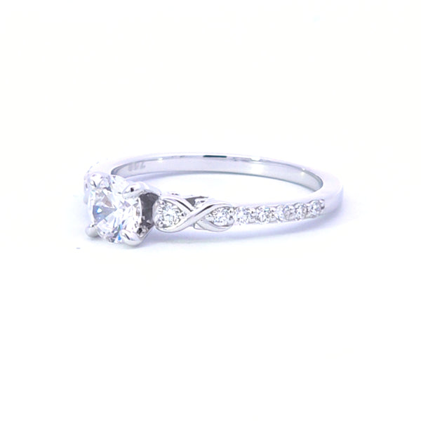 3/4 Cttw. Diamond Semi-Mount Rings Woven Ring