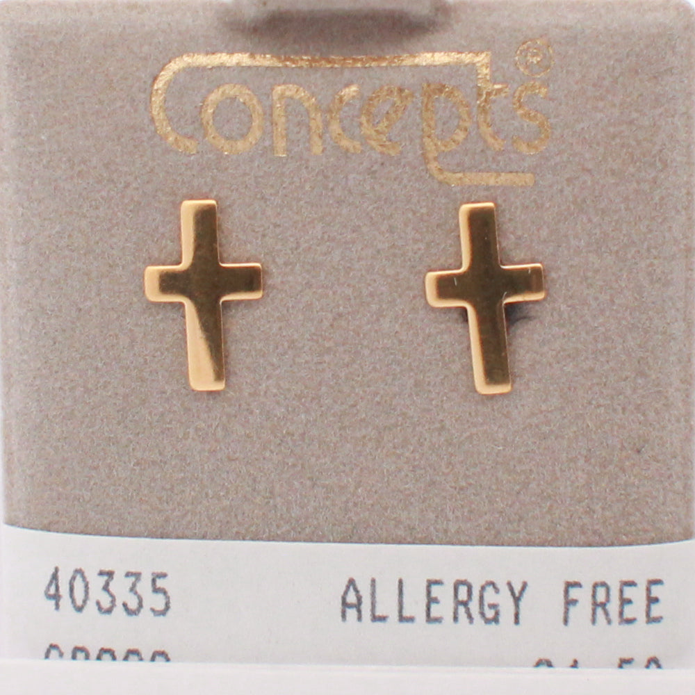 concepts 24K Plated Surgical Stainless Steel Cross