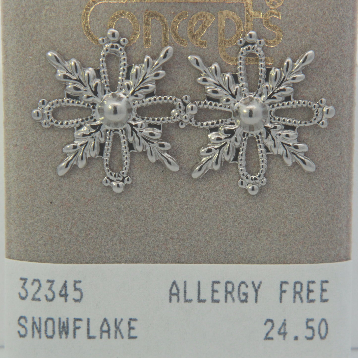 Surgical Stainless Steel Snowflake Stud