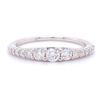 Round Brilliant Diamonds Band Fashion Ring
