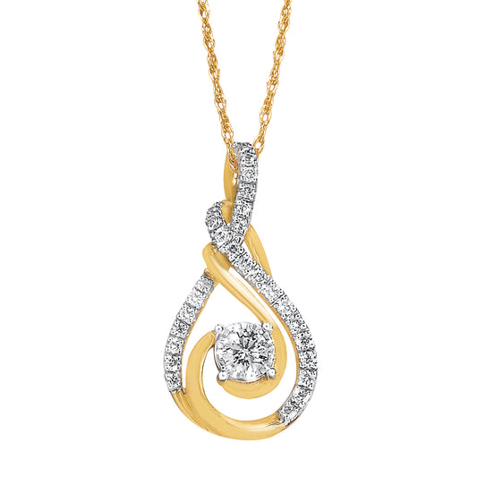 1/4 Cttw. Free Form Pendant