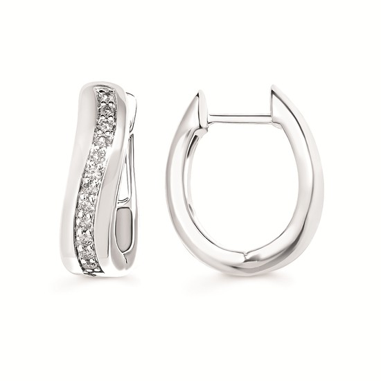 Round Brilliant Diamonds Hoop Earrings
