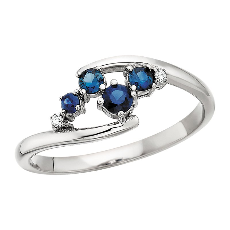 Sapphires Bypass Ring
