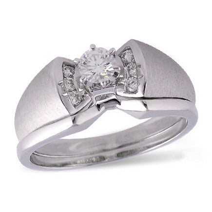 1/3 Cttw. Geometric Wedding Set