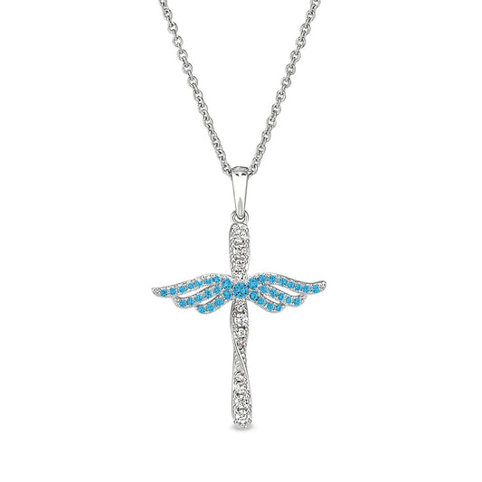 Cubic Zirconiums Angel Pendant
