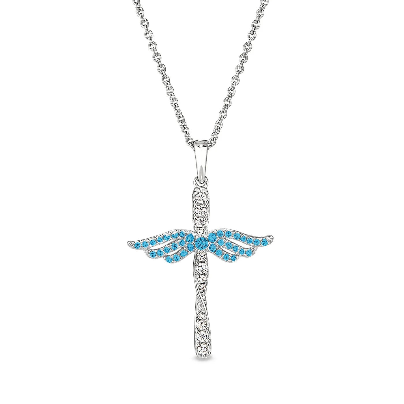Cubic Zirconiums Angel Pendant