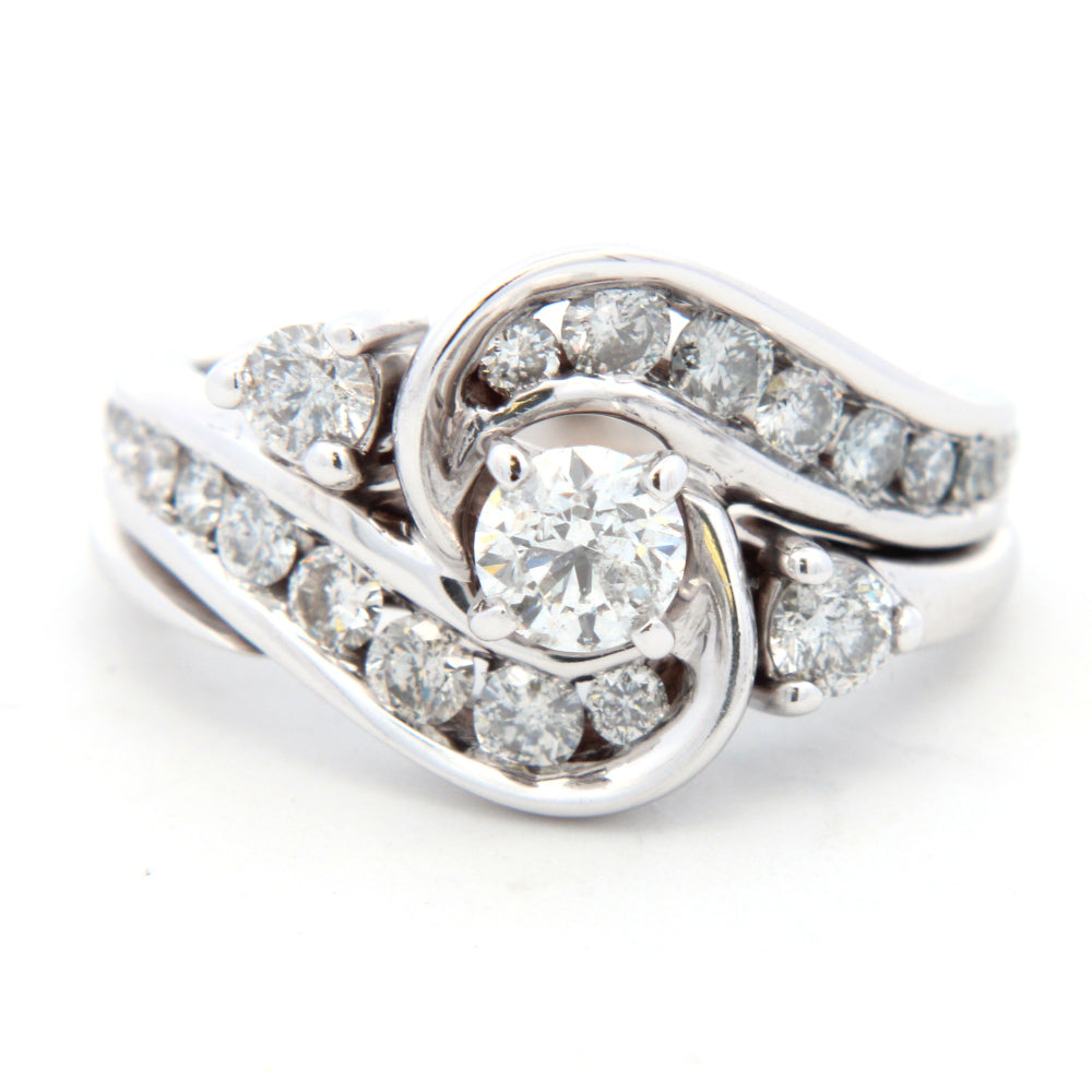 White Gold Bypass Wedding Ring