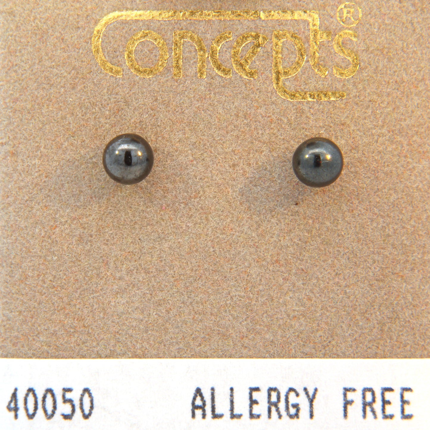 24K Gold Plated Surgical Stainless Steel Hematite Ball Stud