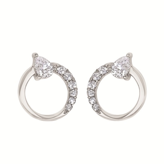 1/4 Cttw. Diamonds Swirl Earrings