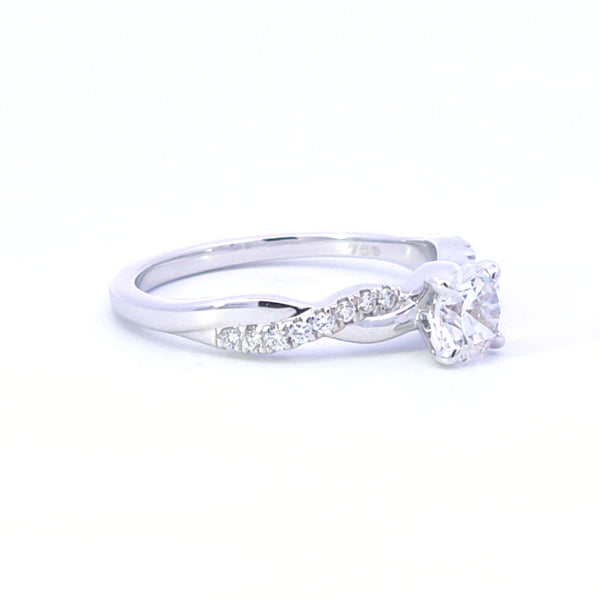 1/2 Cttw. Diamond Semi-Mount Rings Woven Ring
