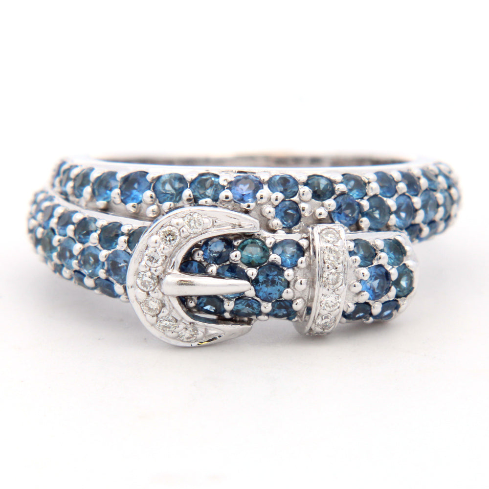 White Gold Woven Fashion Ring